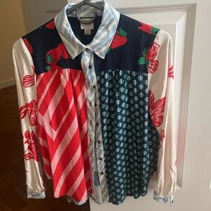 Maeve Vibrant Multi Pattern Women’s Shirt